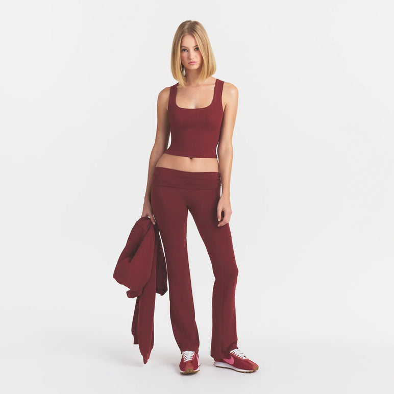 COTTON RIB TANK | MERLOT