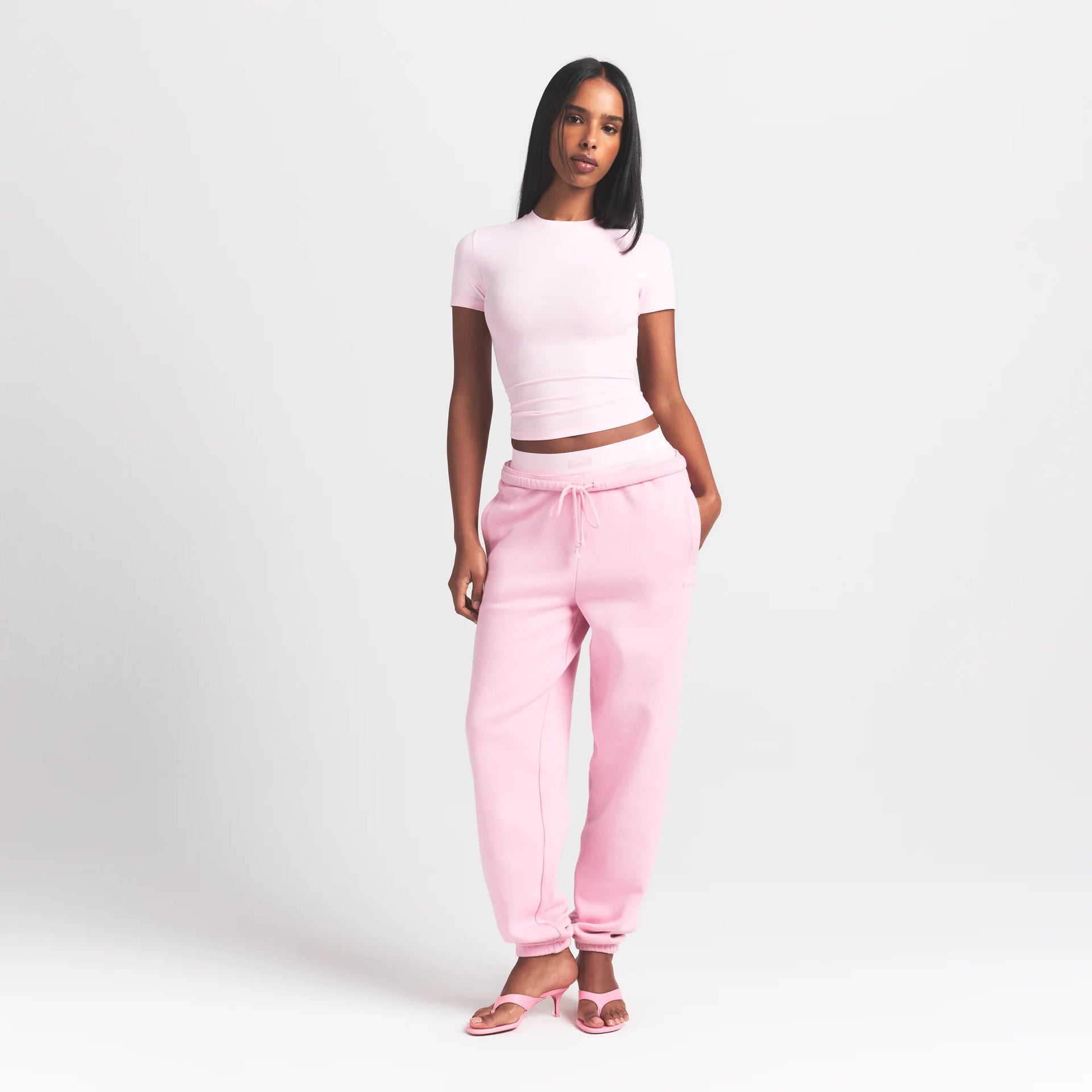 COTTON RIB T-SHIRT | CHERRY BLOSSOM