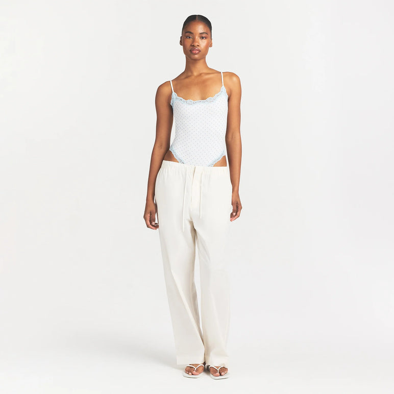 FITS EVERYBODY LACE CAMI BODYSUIT | SLATE PIN DOT PRINT