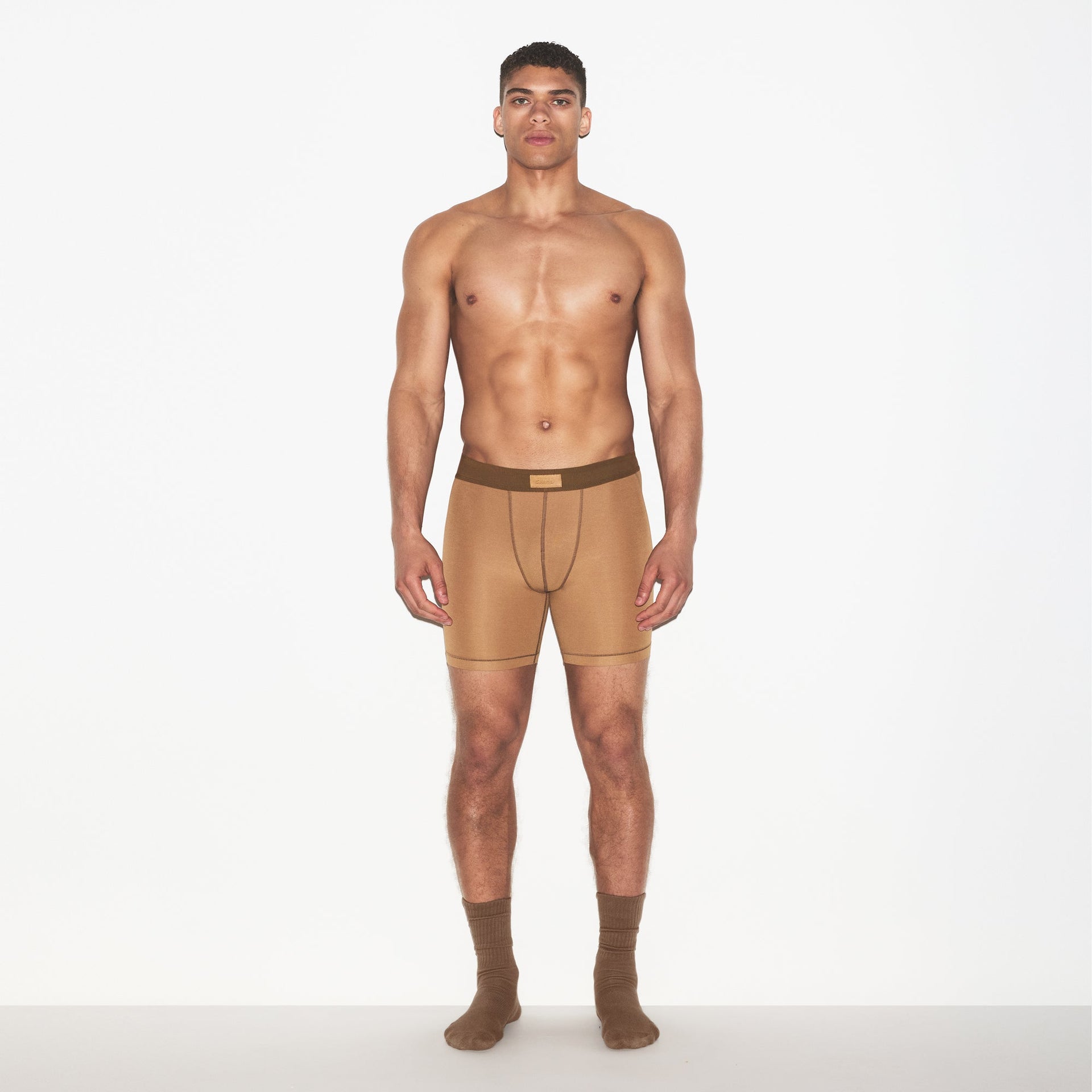 SKIMS COTTON MENS 5" BOXER BRIEF 3-PACK | RUSSET MULTI