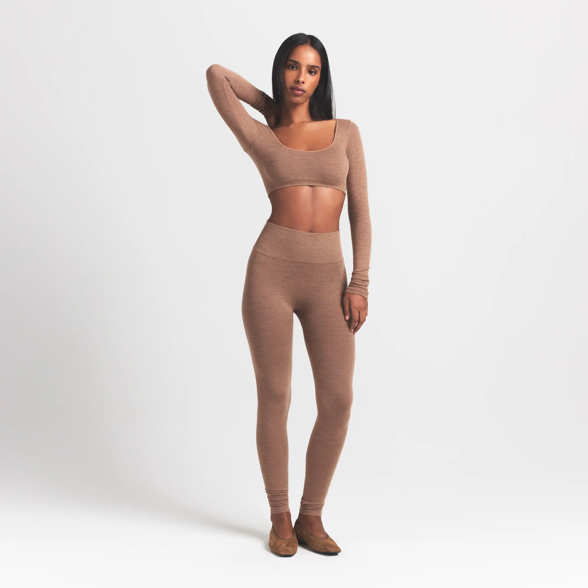 WOOL RIB HIGH-WAISTED LEGGING | SIENNA