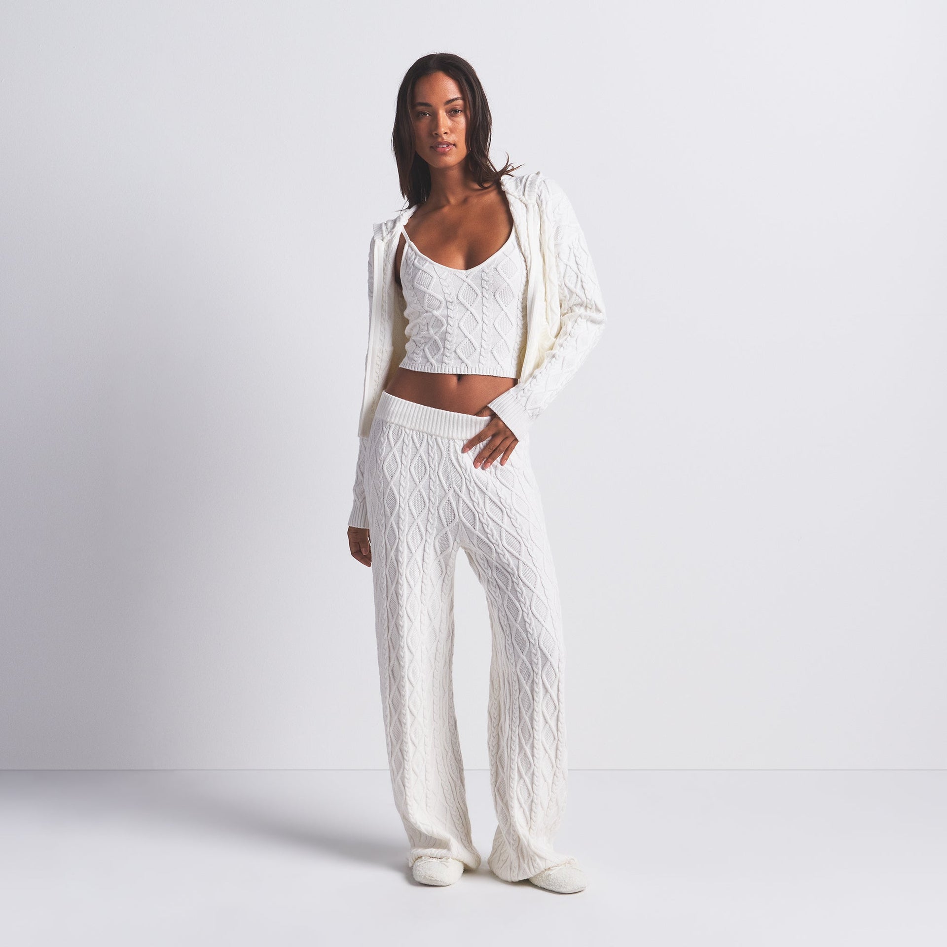 SWEATER KNIT STRAIGHT LEG PANT | IVORY