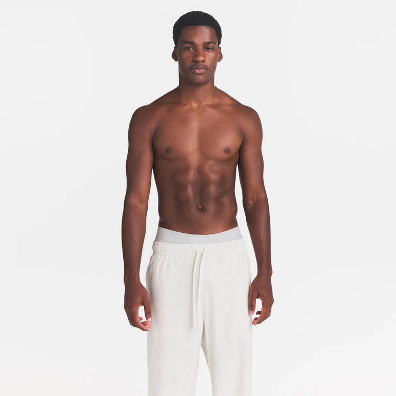 JERSEY LOUNGE MENS RELAXED STRAIGHT LEG PANT | CHALK HEATHER