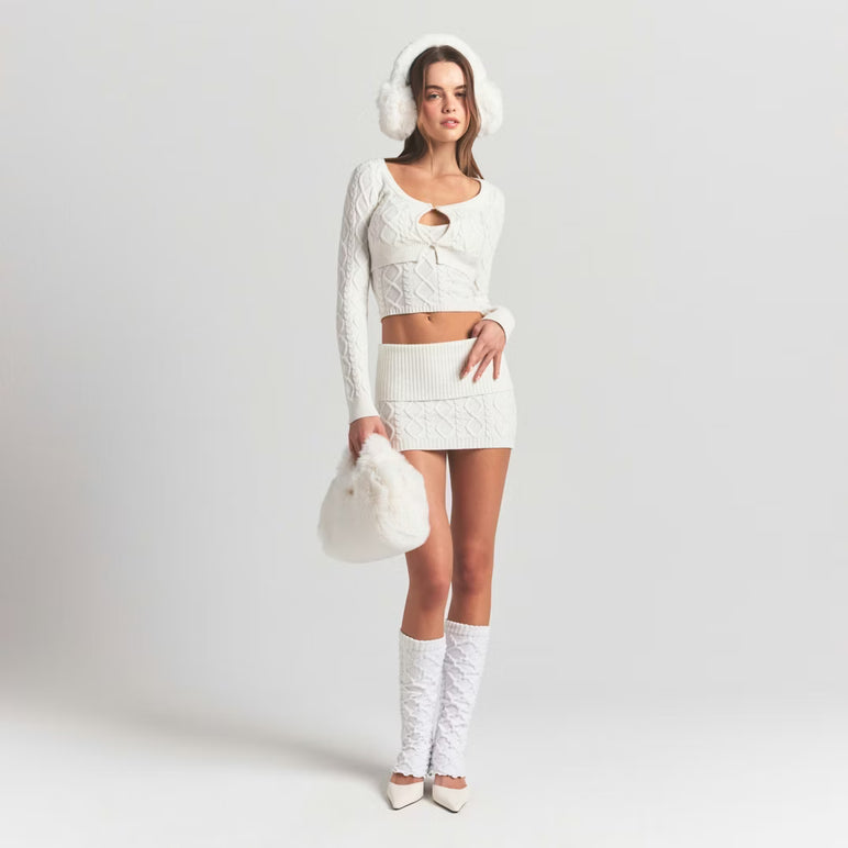 FAUX FUR MINI BAG | MARBLE