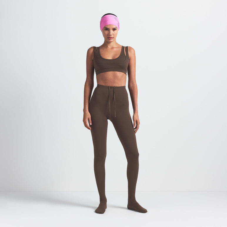 NikeSKIMS MATTE DOUBLE STRAP SCOOP BRA | DARK SEPIA