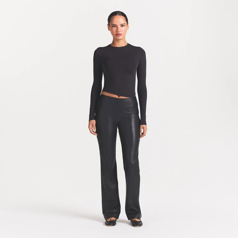 FAUX LEATHER PANT | ONYX