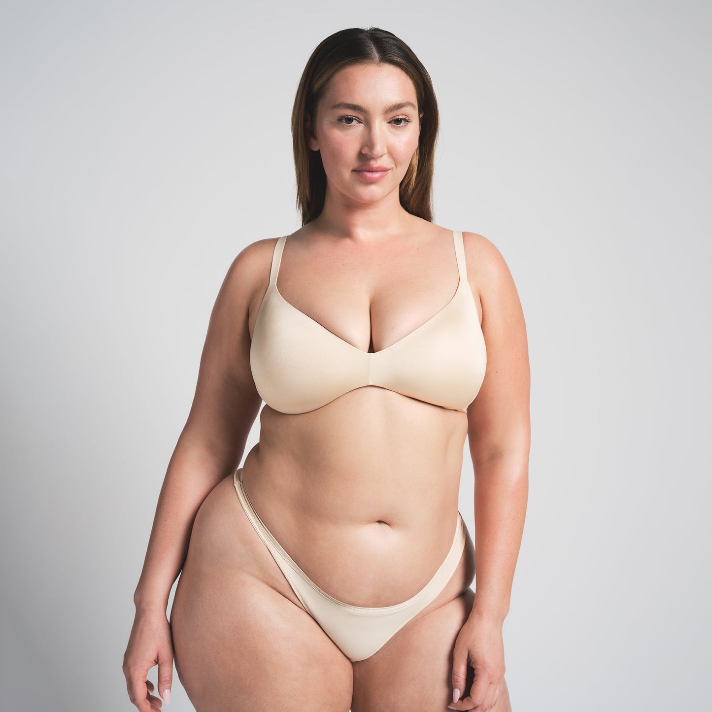 WIRELESS FORM PUSH-UP PLUNGE BRA | SAND