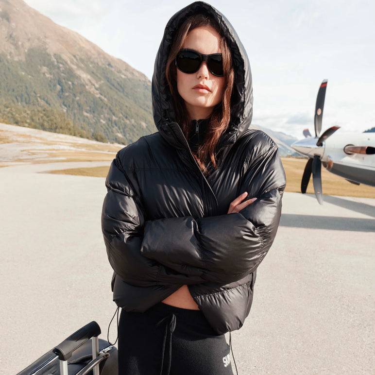 SKIMS PUFFERS HOODED JACKET | ONYX