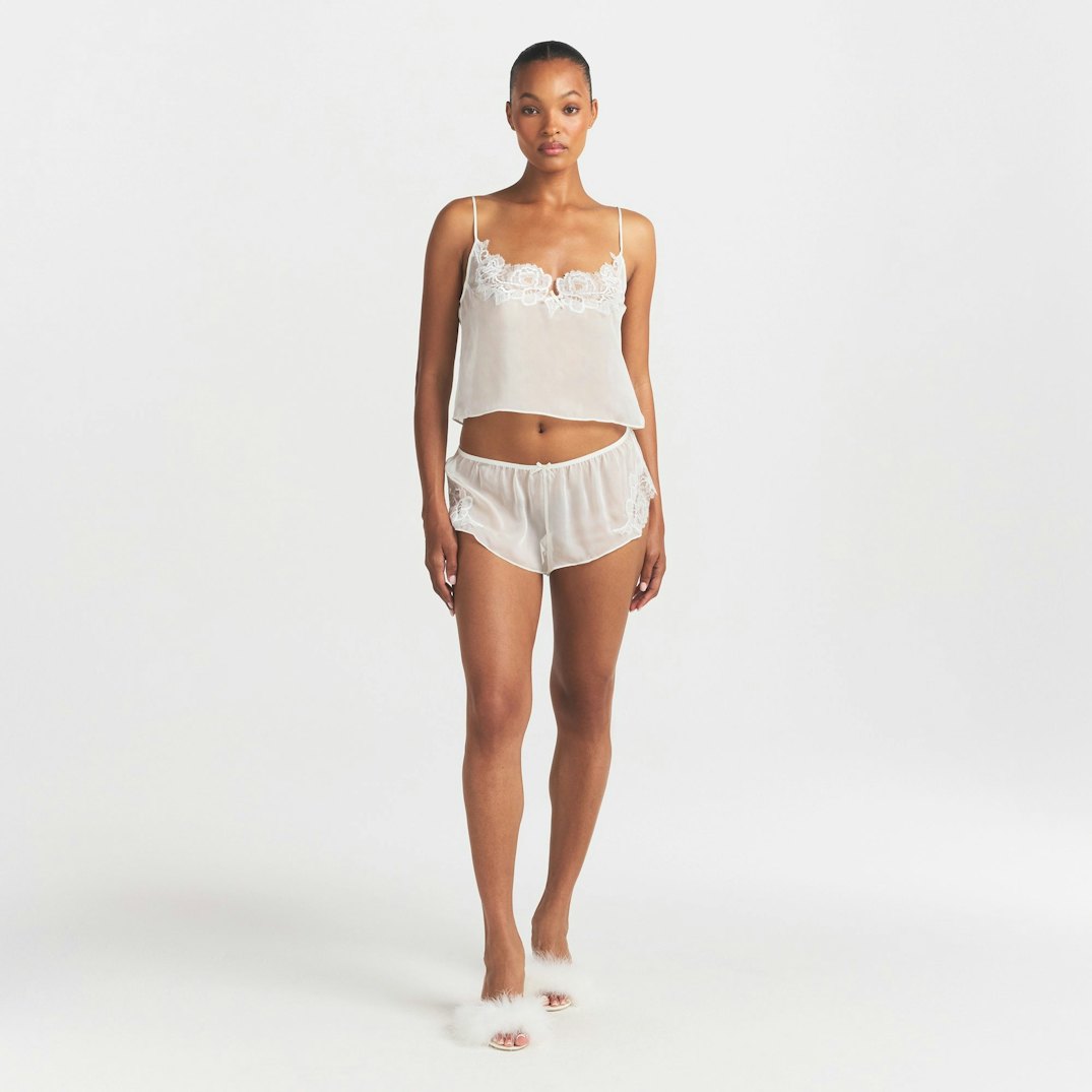 SKIMS ROMANCE CAMI AND SHORT SET | IVORY