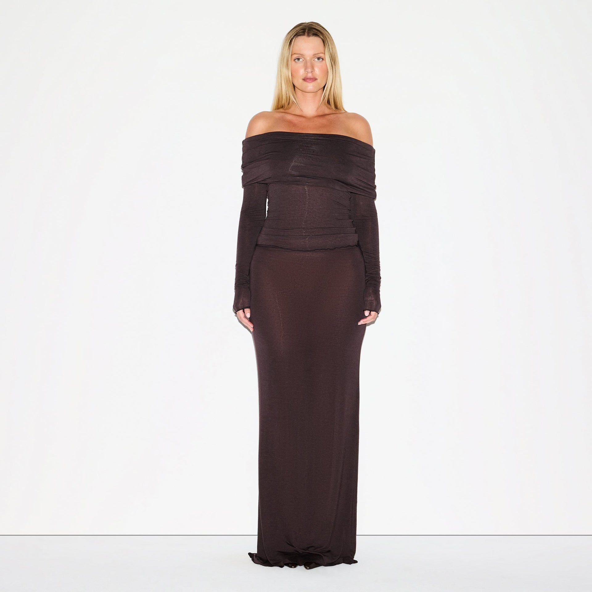 SHEER MODAL OFF THE SHOULDER TOP | PHOENIX