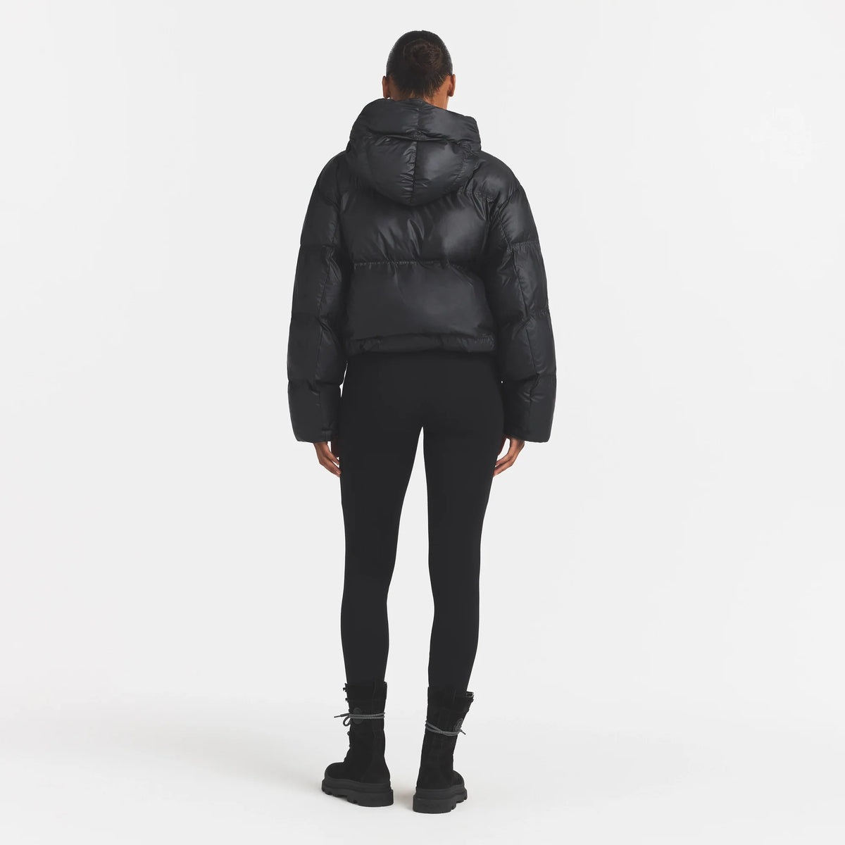 SKIMS PUFFERS HOODED JACKET | ONYX