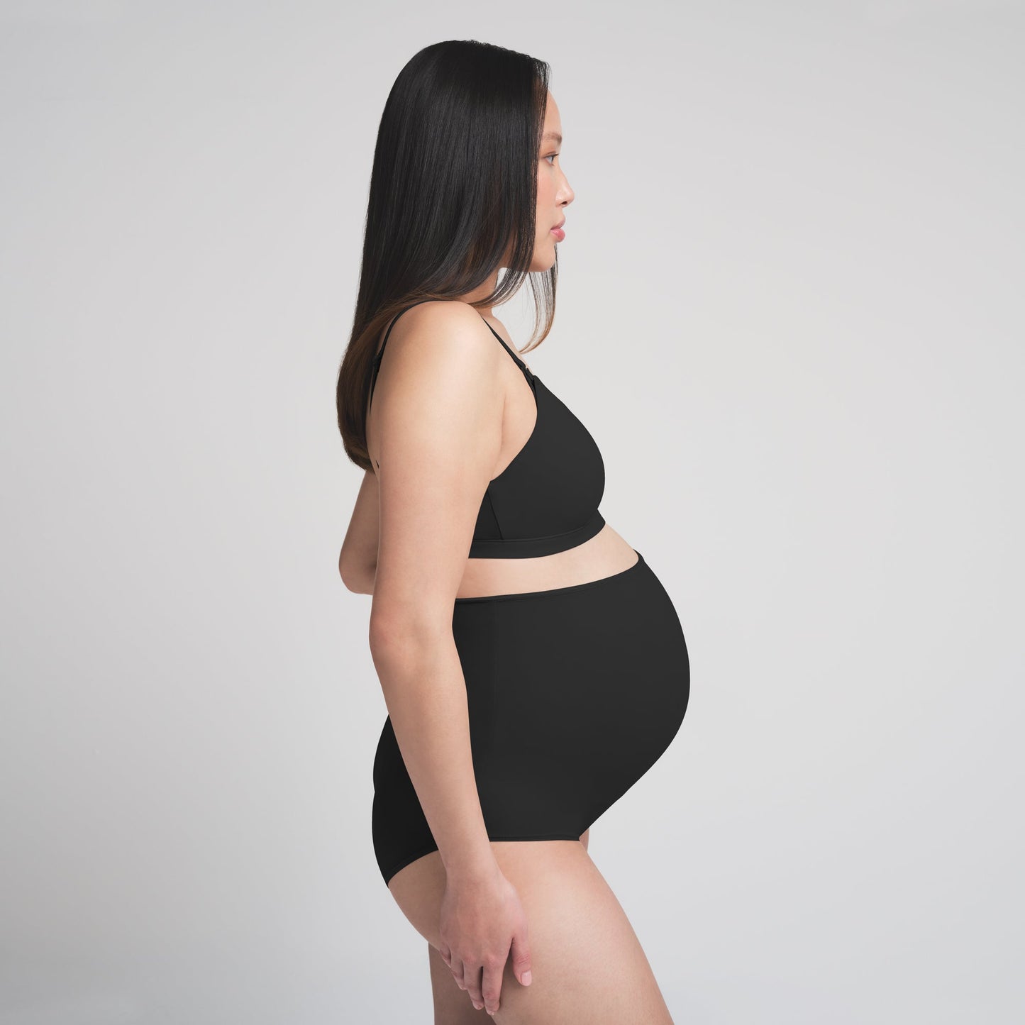 FITS EVERYBODY MATERNITY BANDED HIGH-WAISTED BRIEF | ONYX