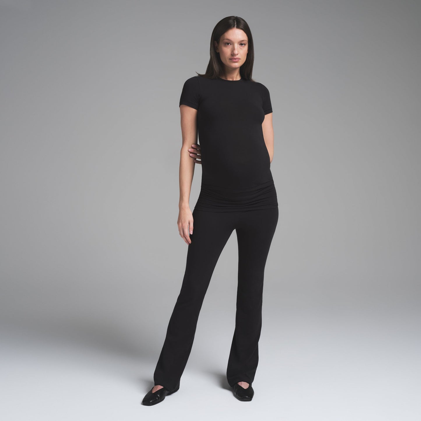 COTTON JERSEY MATERNITY FOLDOVER PANT | SOOT