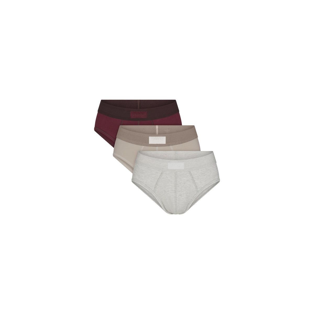 SKIMS COTTON MENS BRIEF 3-PACK | BORDEAUX STONE MULTI
