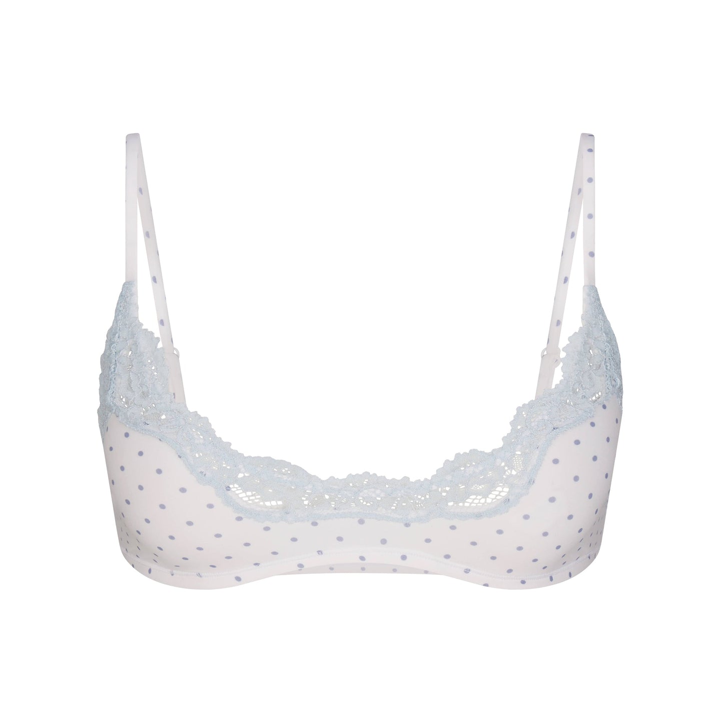 FITS EVERYBODY LACE SCOOP BRALETTE | SLATE PIN DOT PRINT