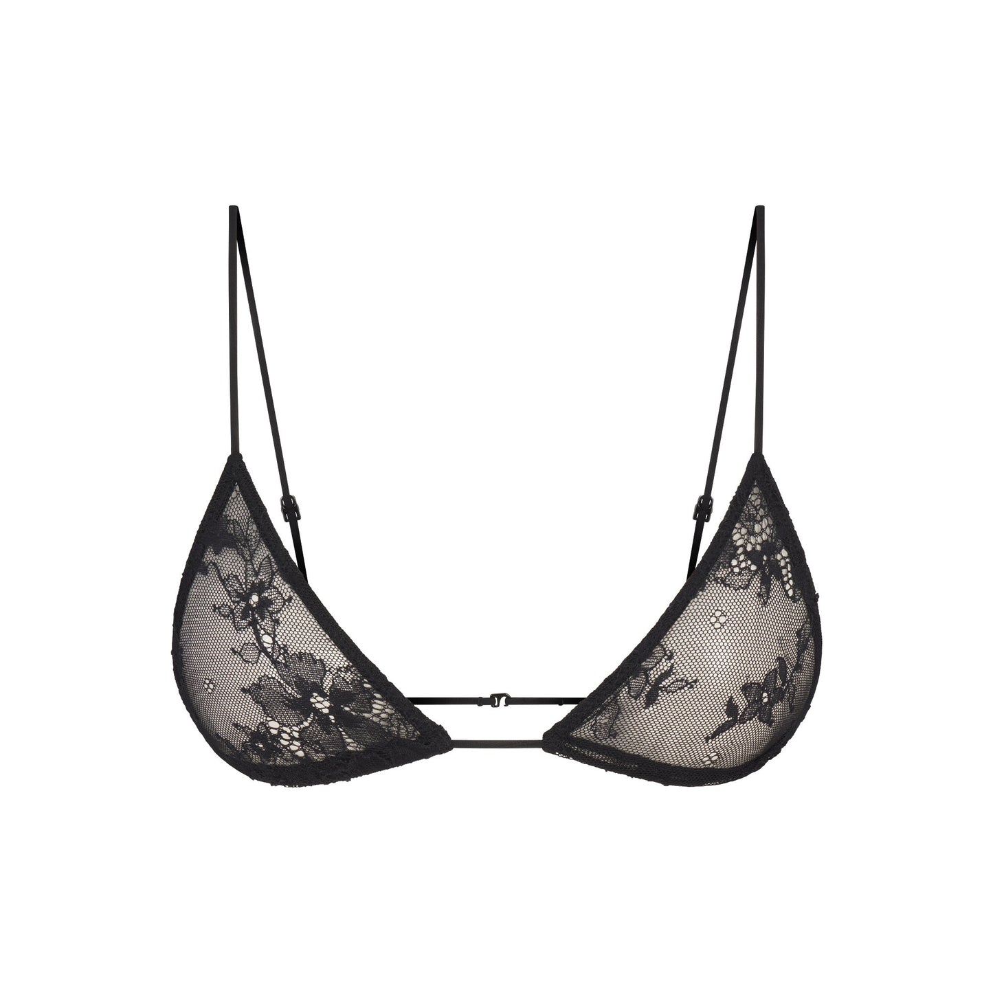 ULTRA FINE LACE MICRO TRIANGLE BRALETTE | ONYX