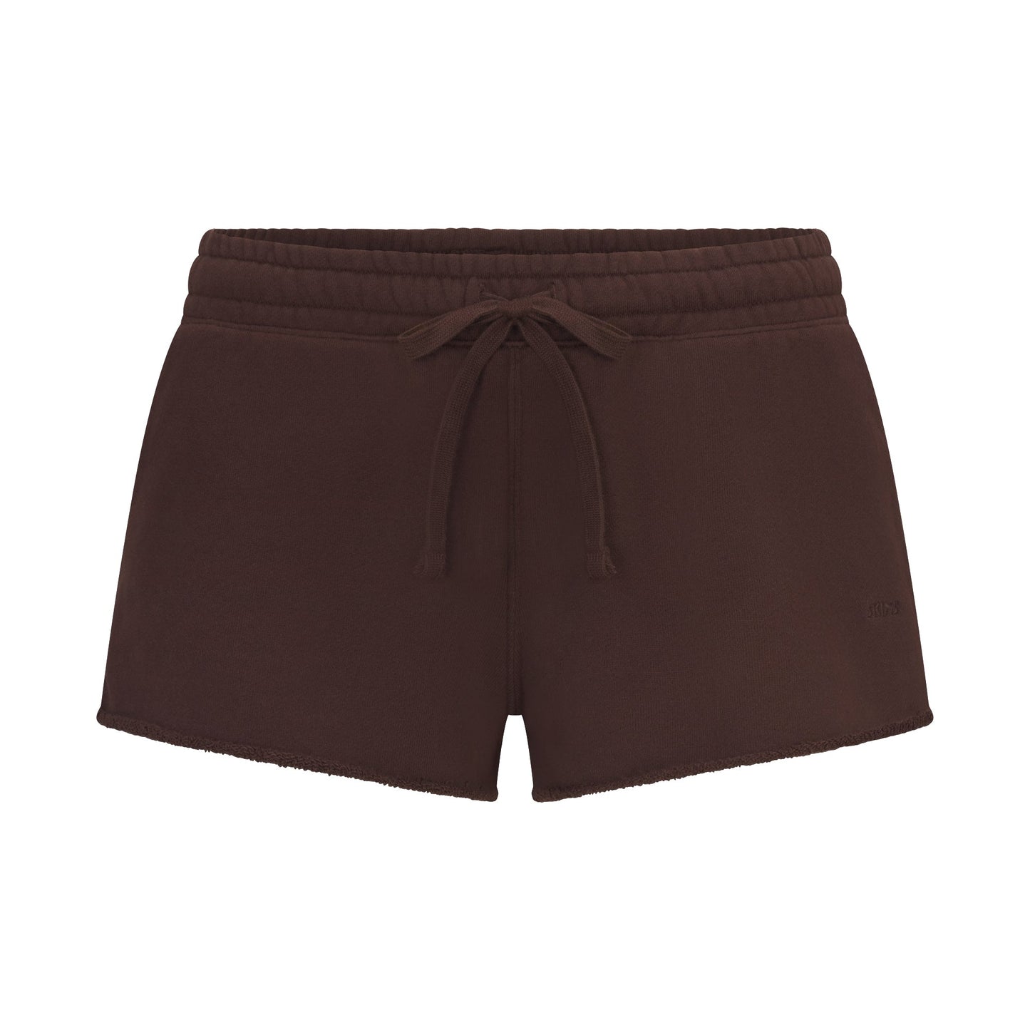FRENCH TERRY RAW EDGE SHORT | ESPRESSO