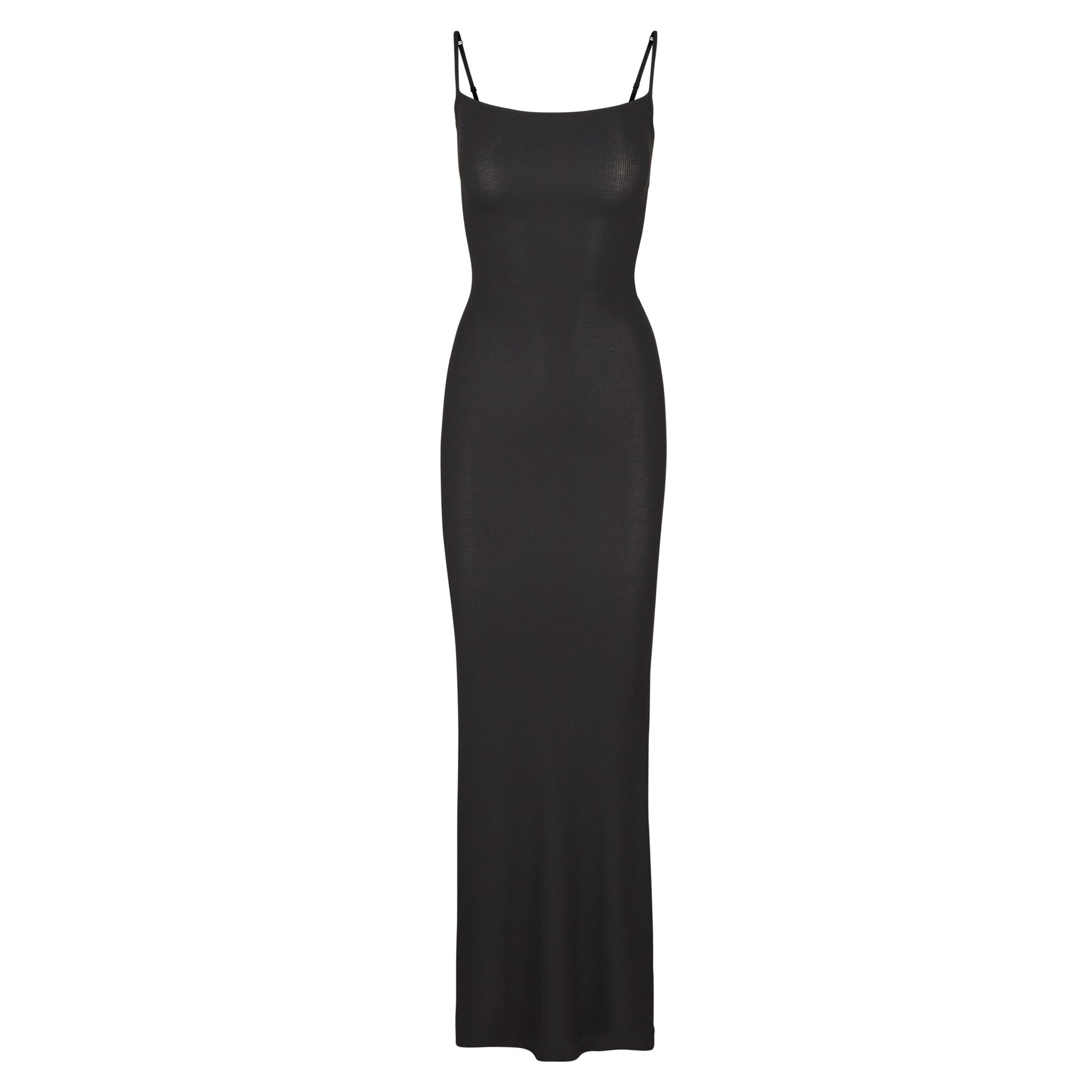 SOFT LOUNGE LONG SLIP DRESS | ONYX