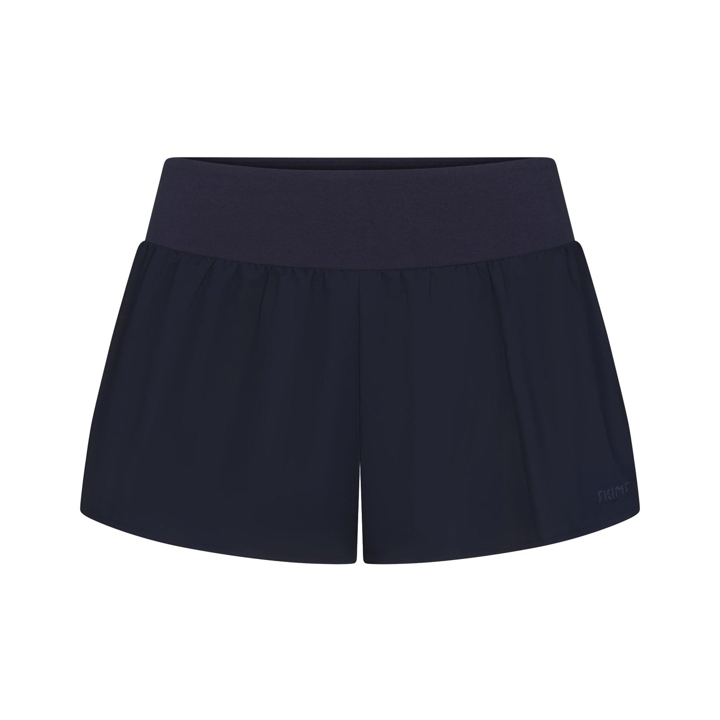 WOVEN COTTON FLUTTER SHORT | NAVY
