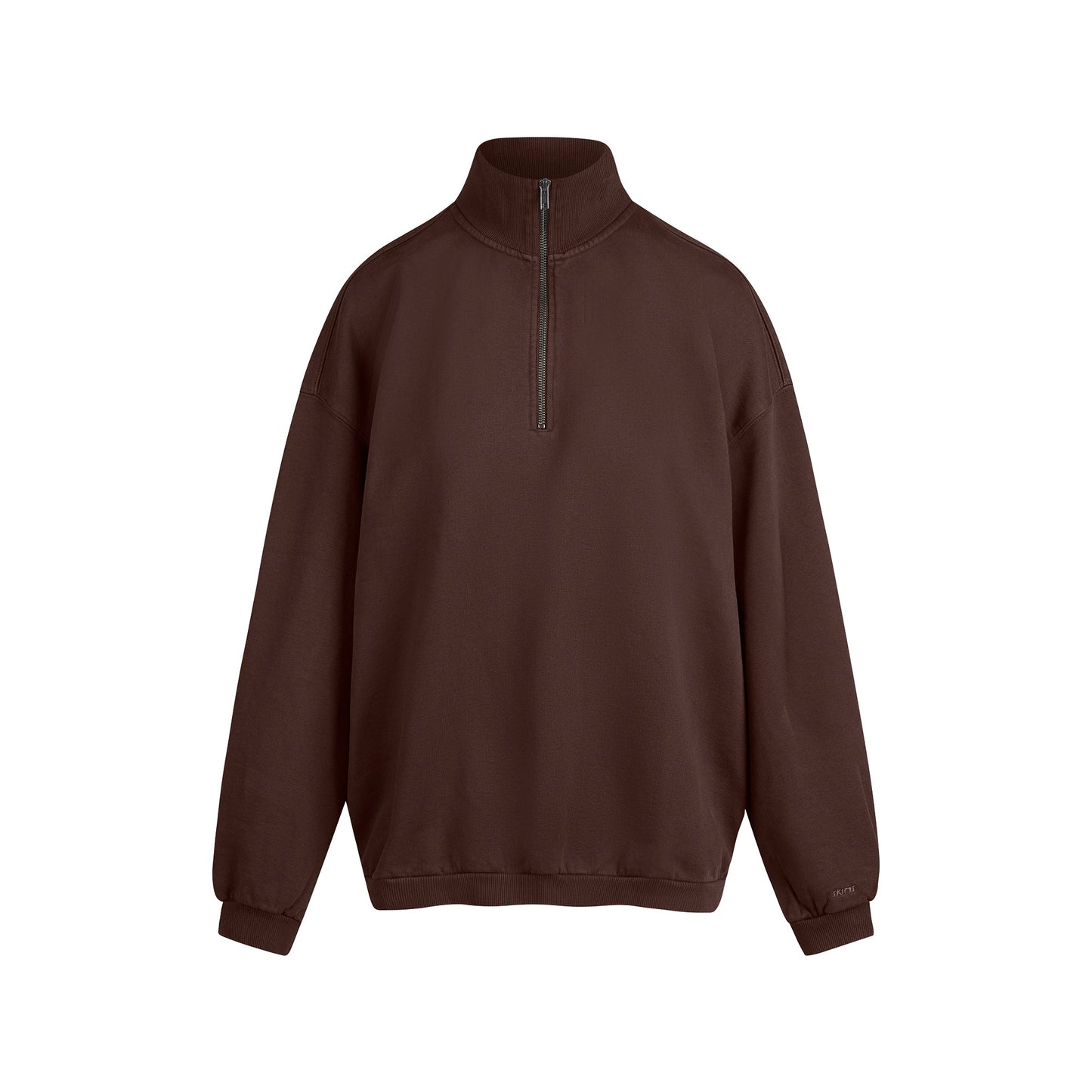 BOYFRIEND FLEECE OVERSIZED HALF ZIP | ESPRESSO