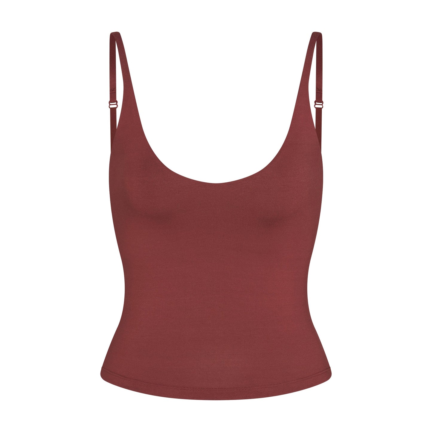 SMOOTH LAYERS SCOOP NECK CAMI | HENNA