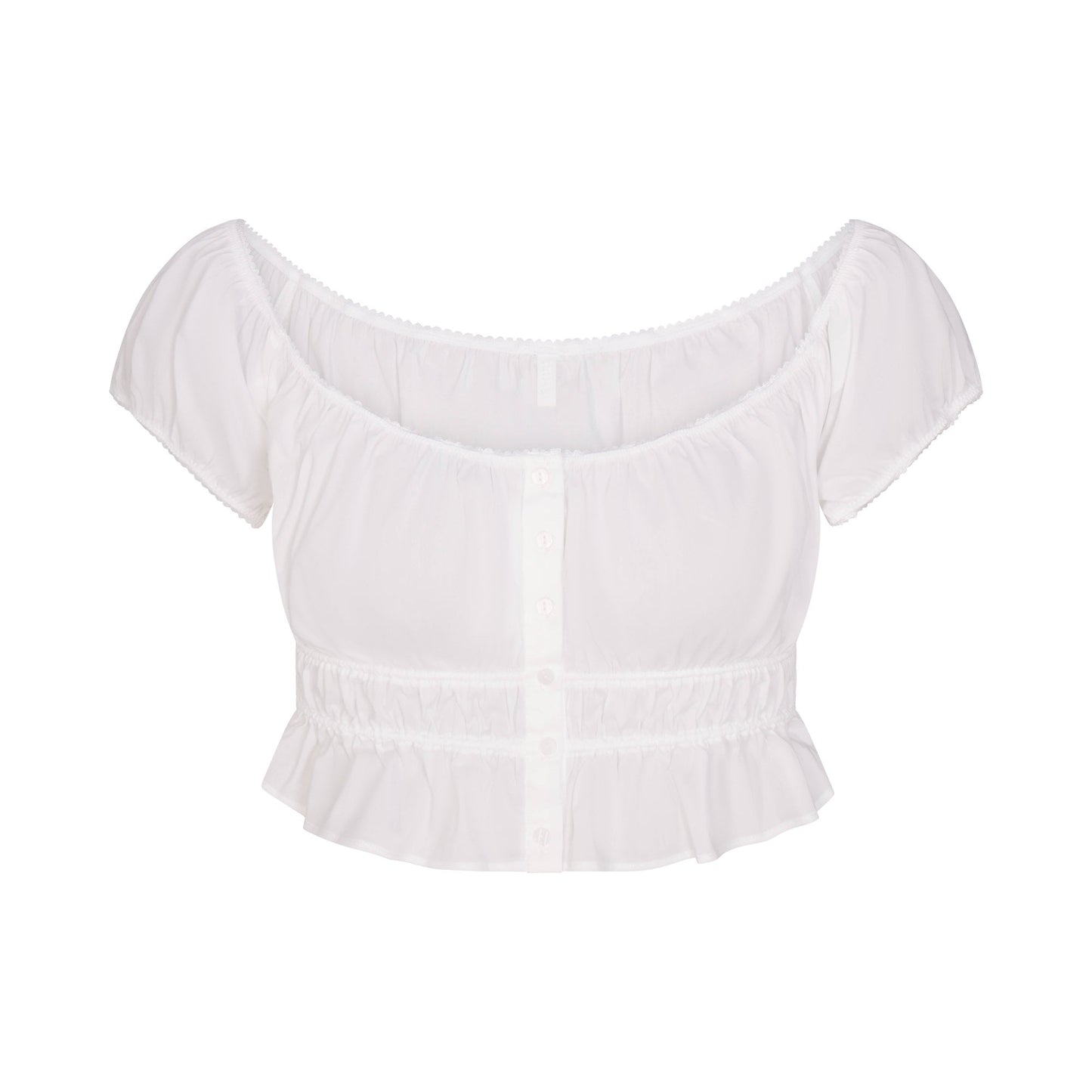 POPLIN APPAREL OFF THE SHOULDER TOP | SNOW