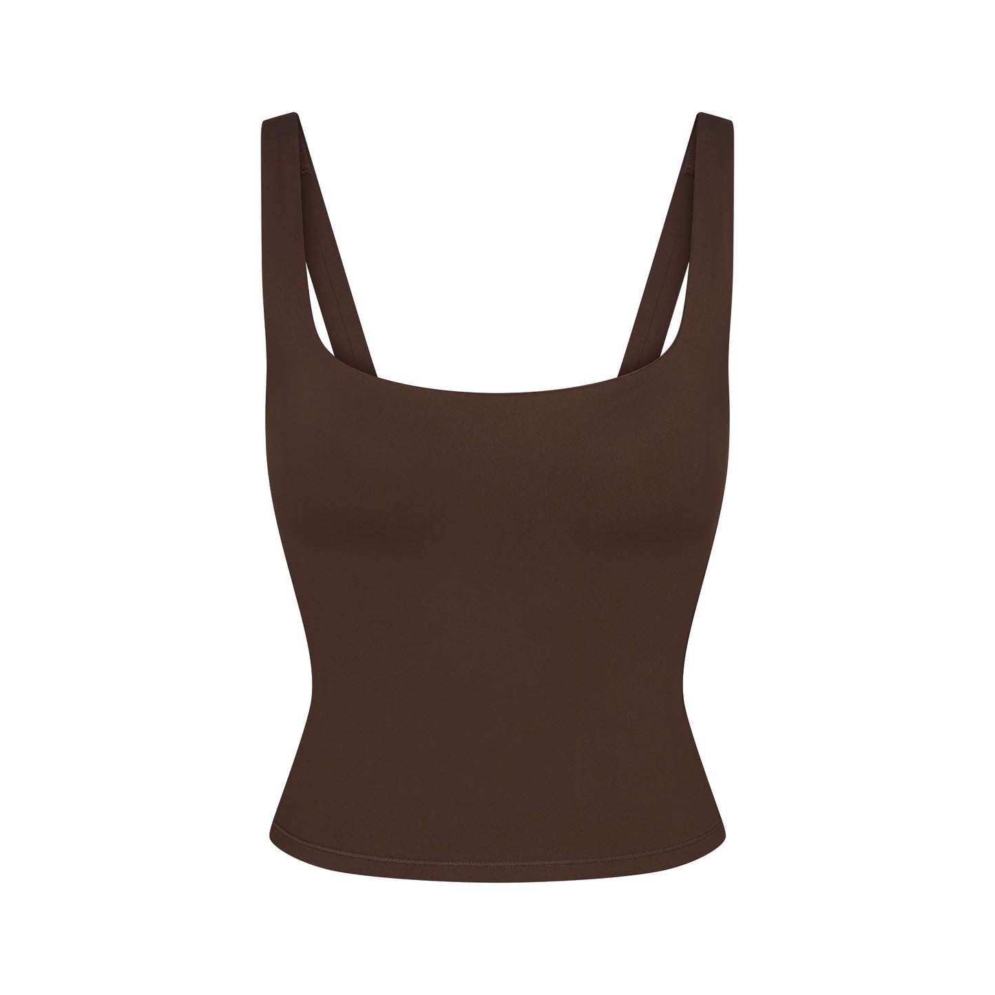 NikeSKIMS MATTE SQUARE NECK TANK | DARK SEPIA