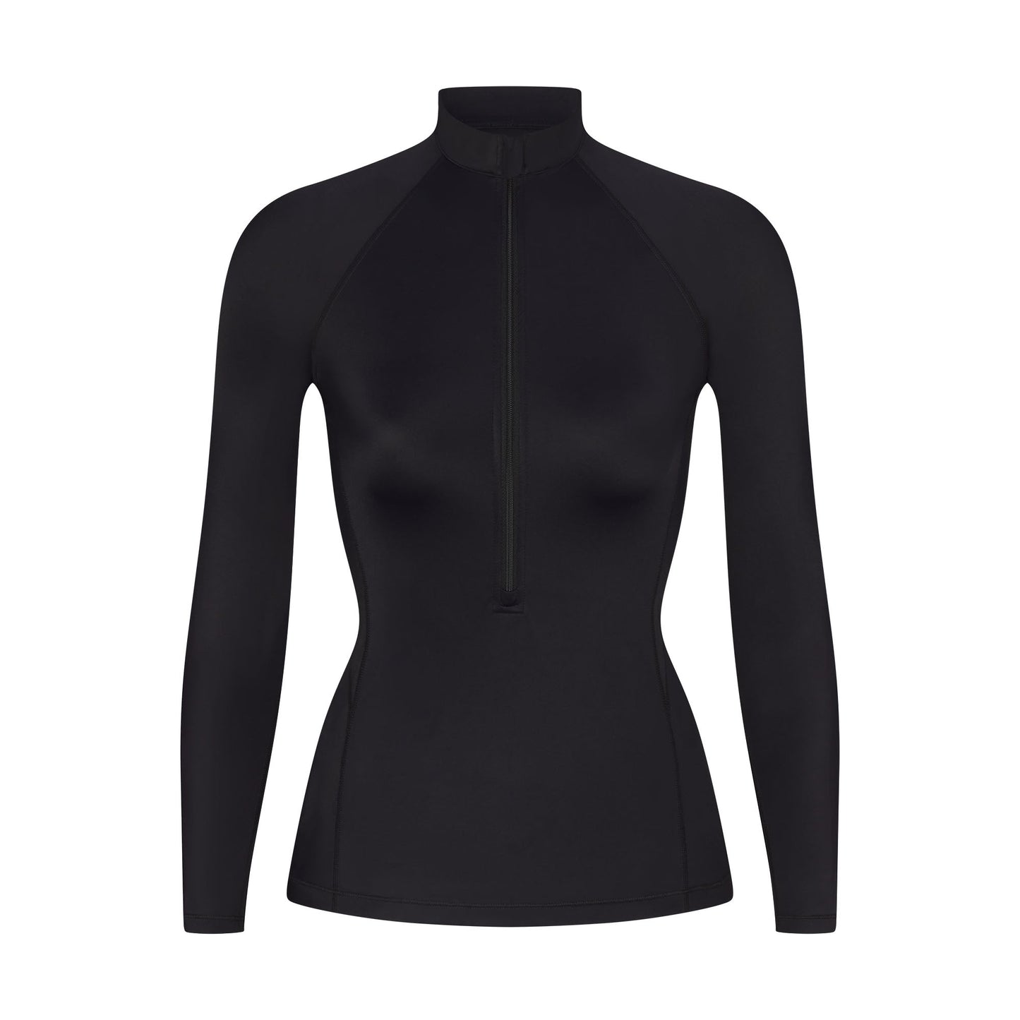 NikeSKIMS SHINE LONG SLEEVE HALF ZIP | OBSIDIAN