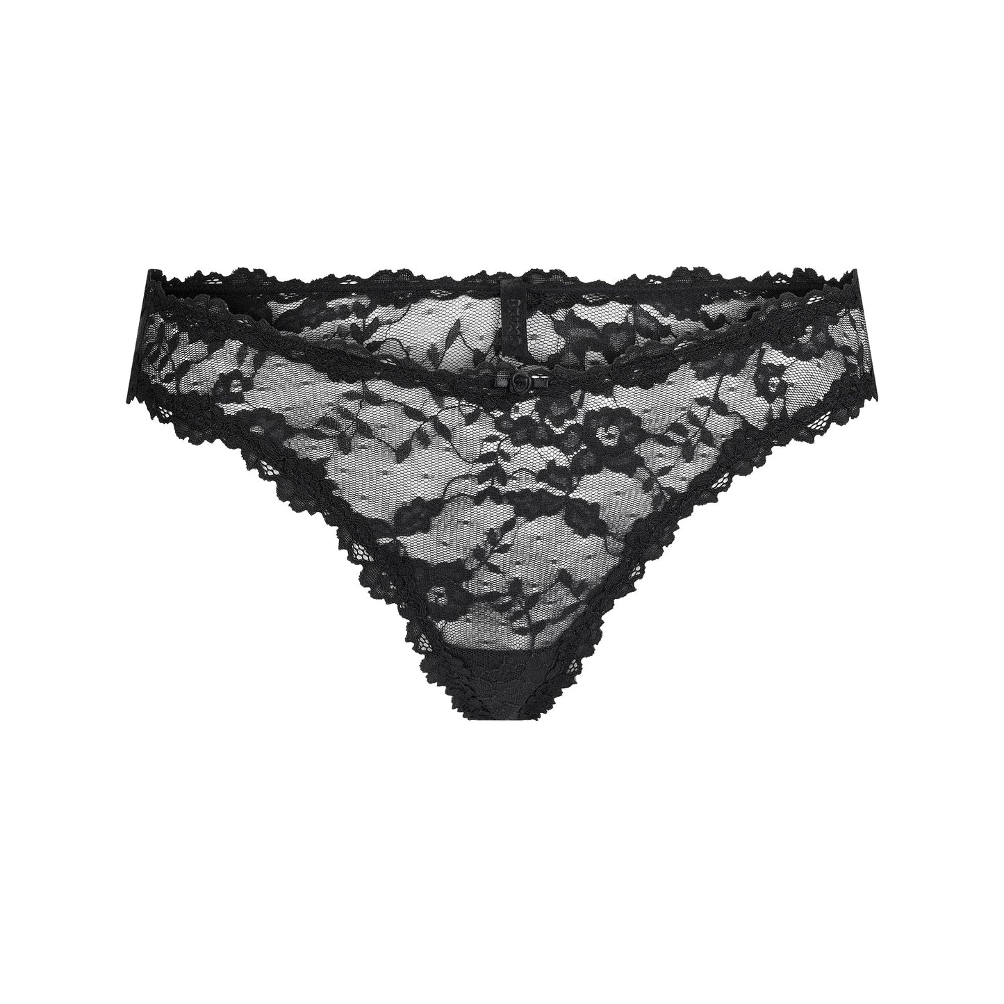 STRETCH LACE DIPPED THONG | SOOT