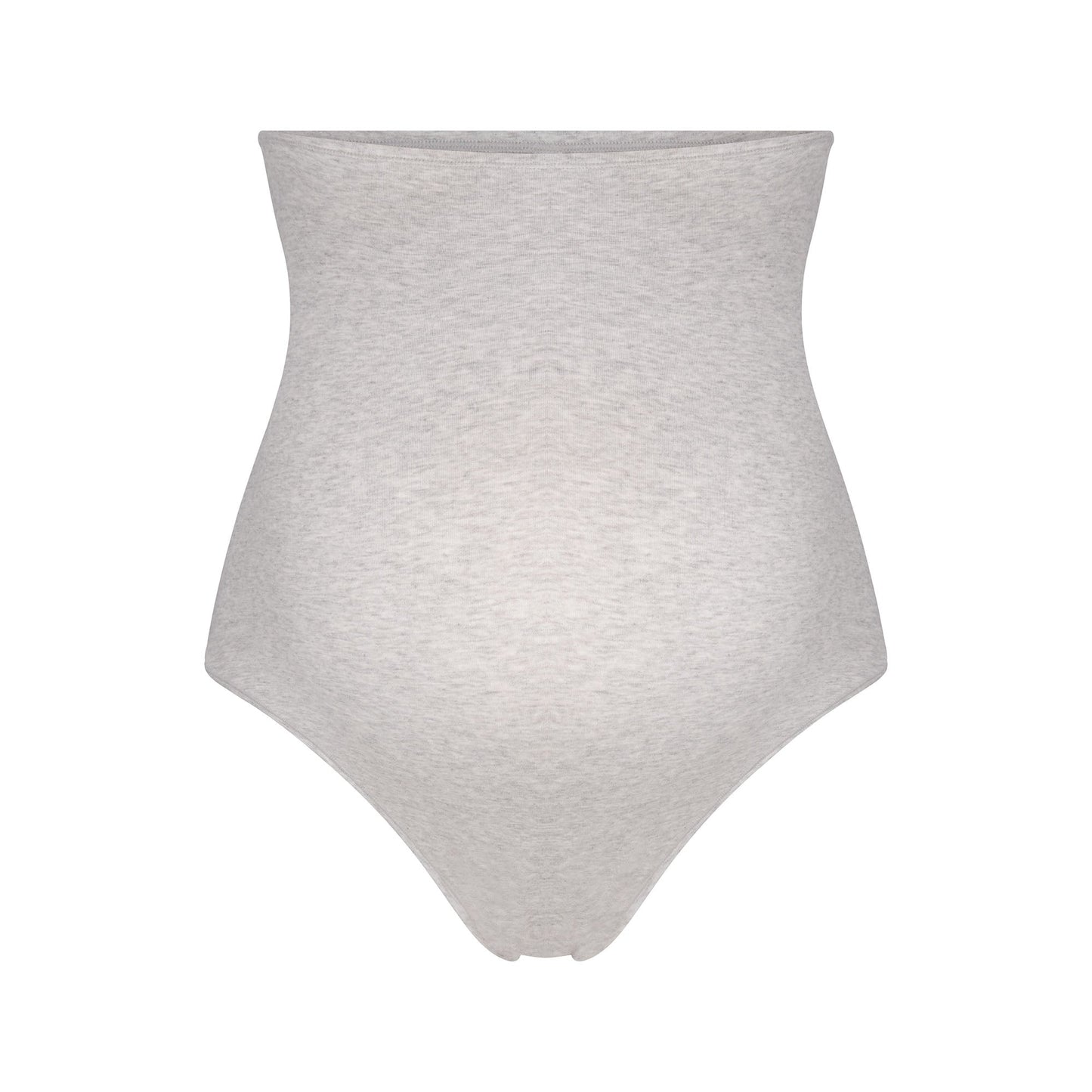 COTTON JERSEY MATERNITY HIGH-WAISTED THONG | LIGHT HEATHER GREY