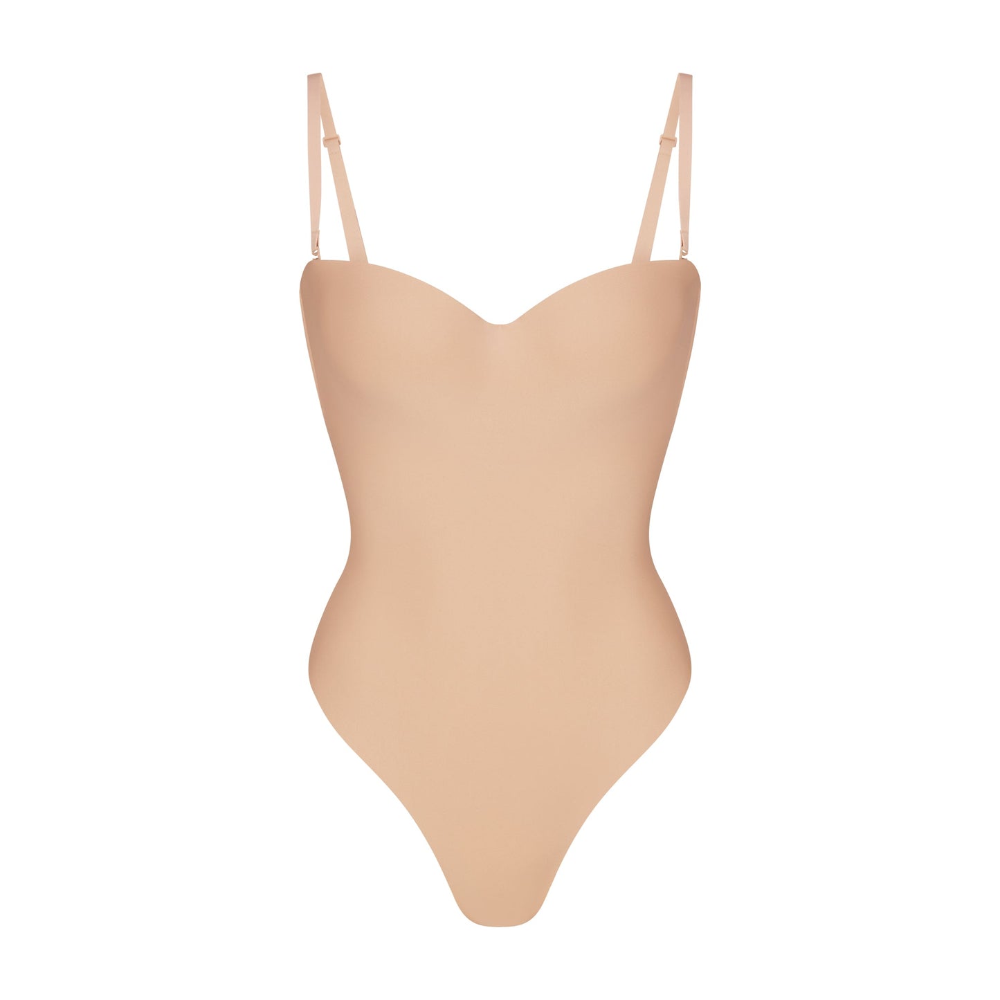 SKIMS BODY UNDERWIRE THONG BODYSUIT | CLAY