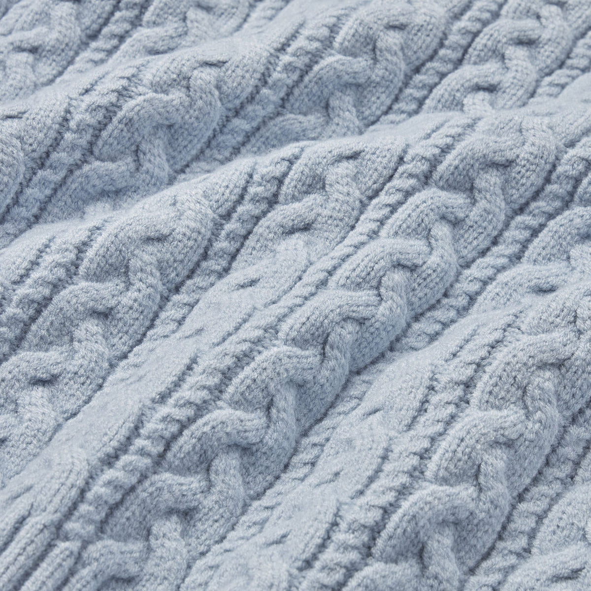 SWEATER KNIT CABLE TURTLENECK | FOG