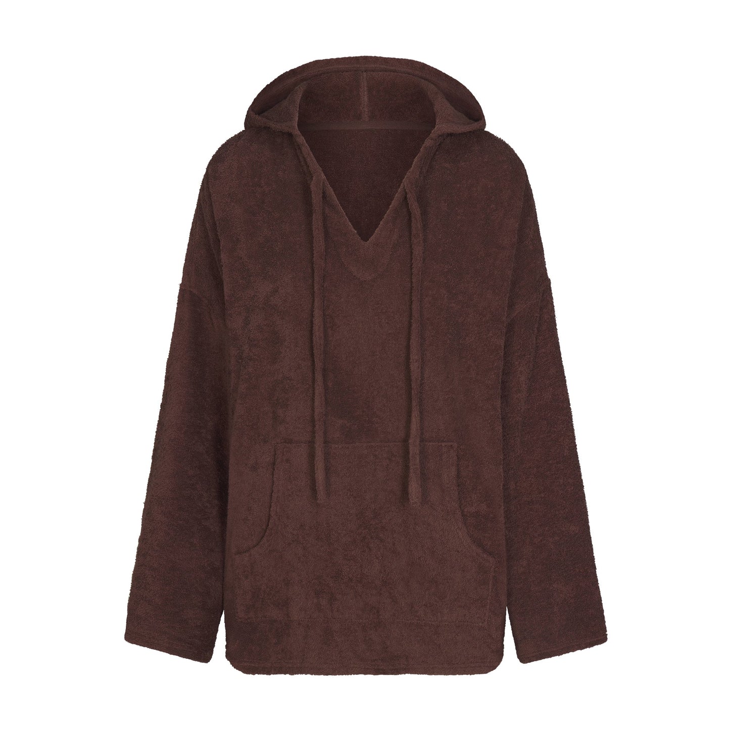 TERRY COVER-UPS OVERSIZED HOODIE | DARK SEPIA