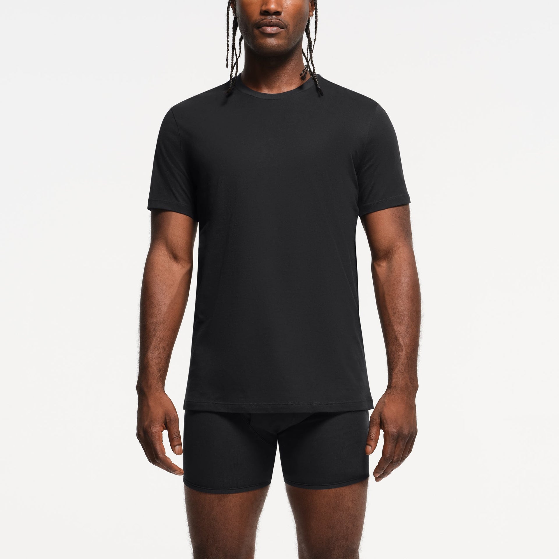 SKIMS BASICS MENS LIGHTWEIGHT T-SHIRT 3-PACK | OBSIDIAN