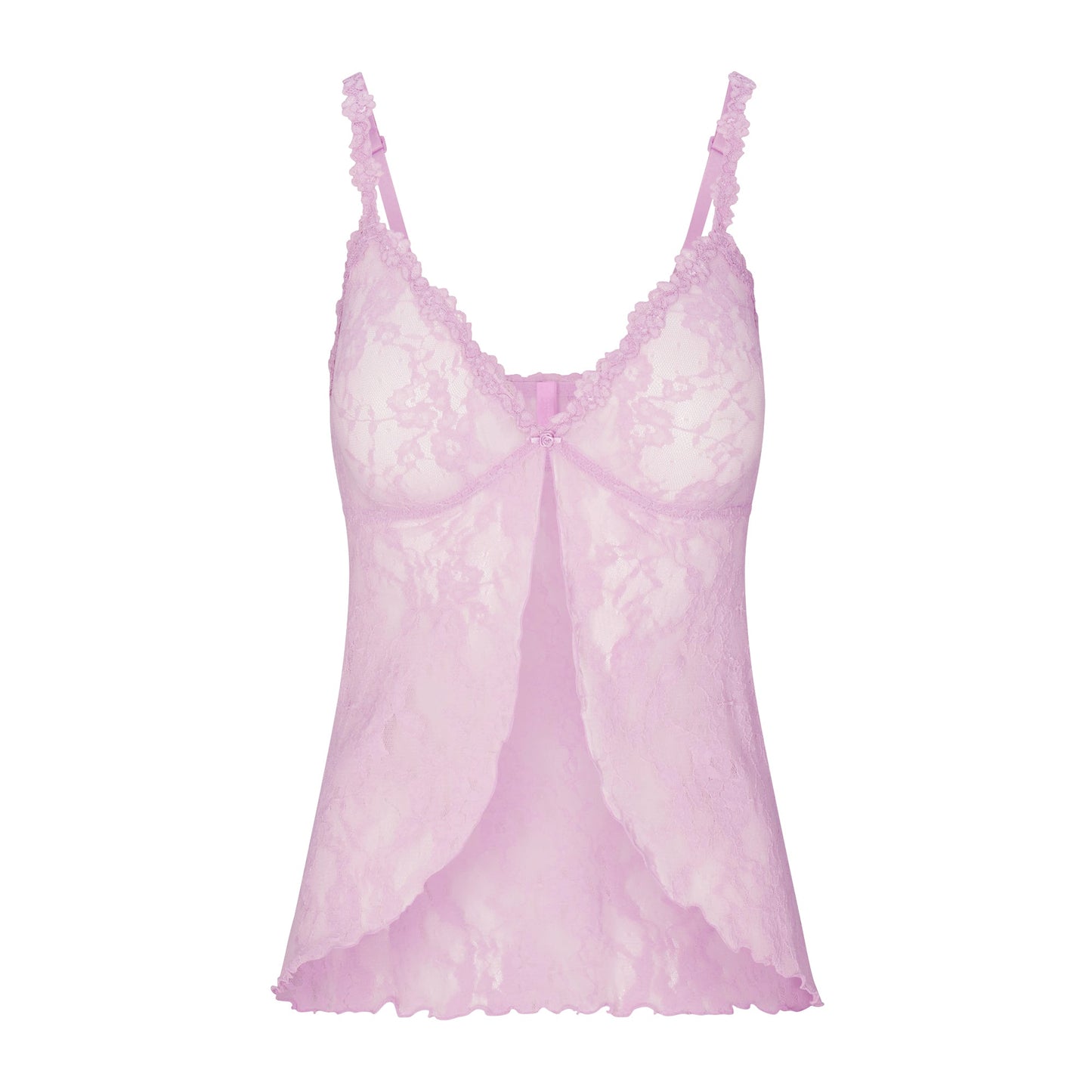 STRETCH LACE BABYDOLL TOP | BABY PINK
