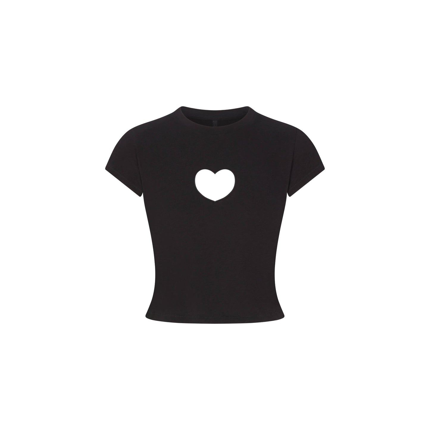 WORN IN JERSEY HEART BABY TEE | WASHED ONYX