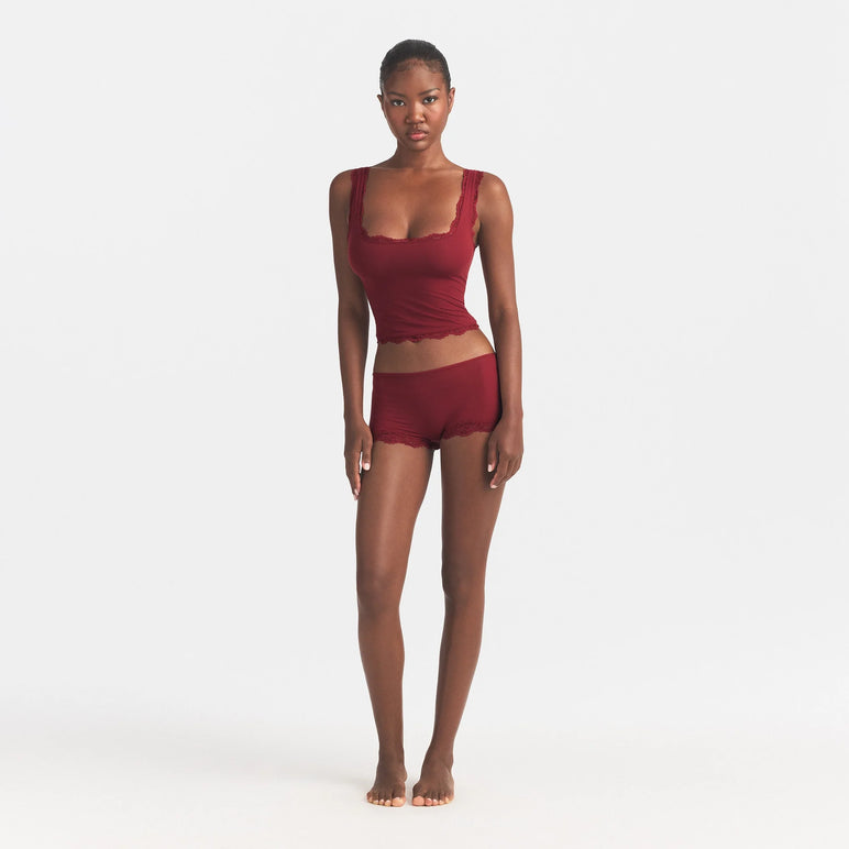 FITS EVERYBODY LACE TANK | MERLOT