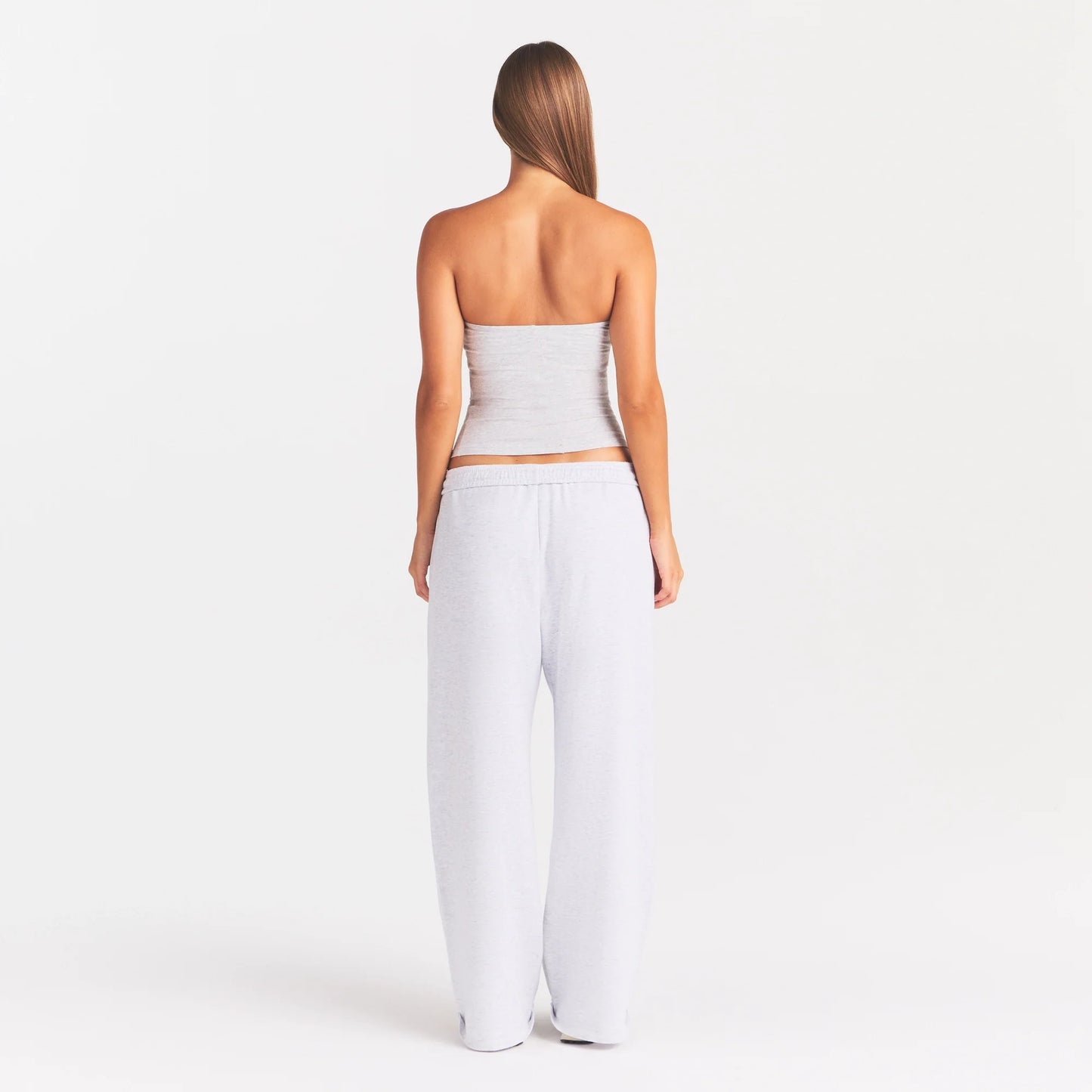 COTTON JERSEY TUBE TOP | LIGHT HEATHER GREY