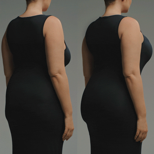 SKIMS ULTIMATE BODY PUSH-UP BUTT ENHANCING PADDED MID THIGH BODYSUIT | CLAY