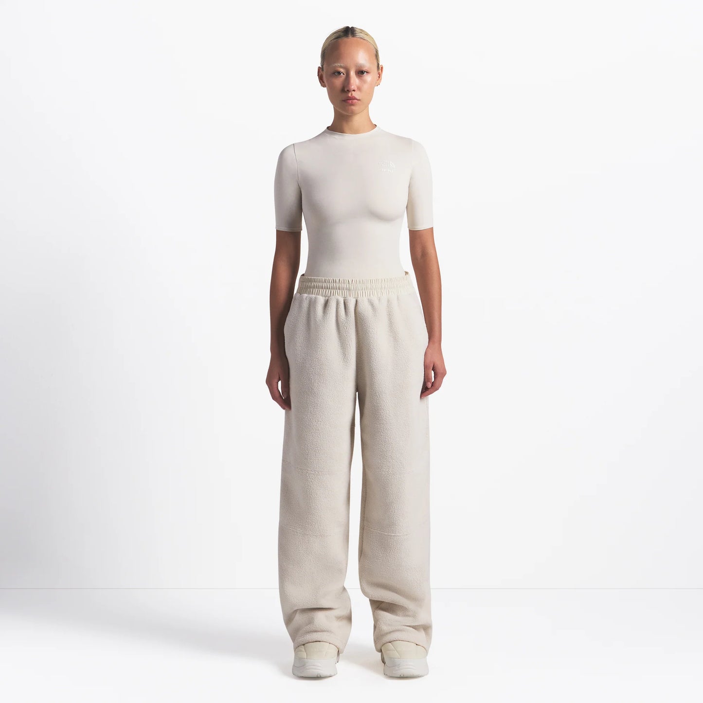 THE NORTH FACE X SKIMS 1995 DENALI FLEECE STRAIGHT LEG PANT | BONE