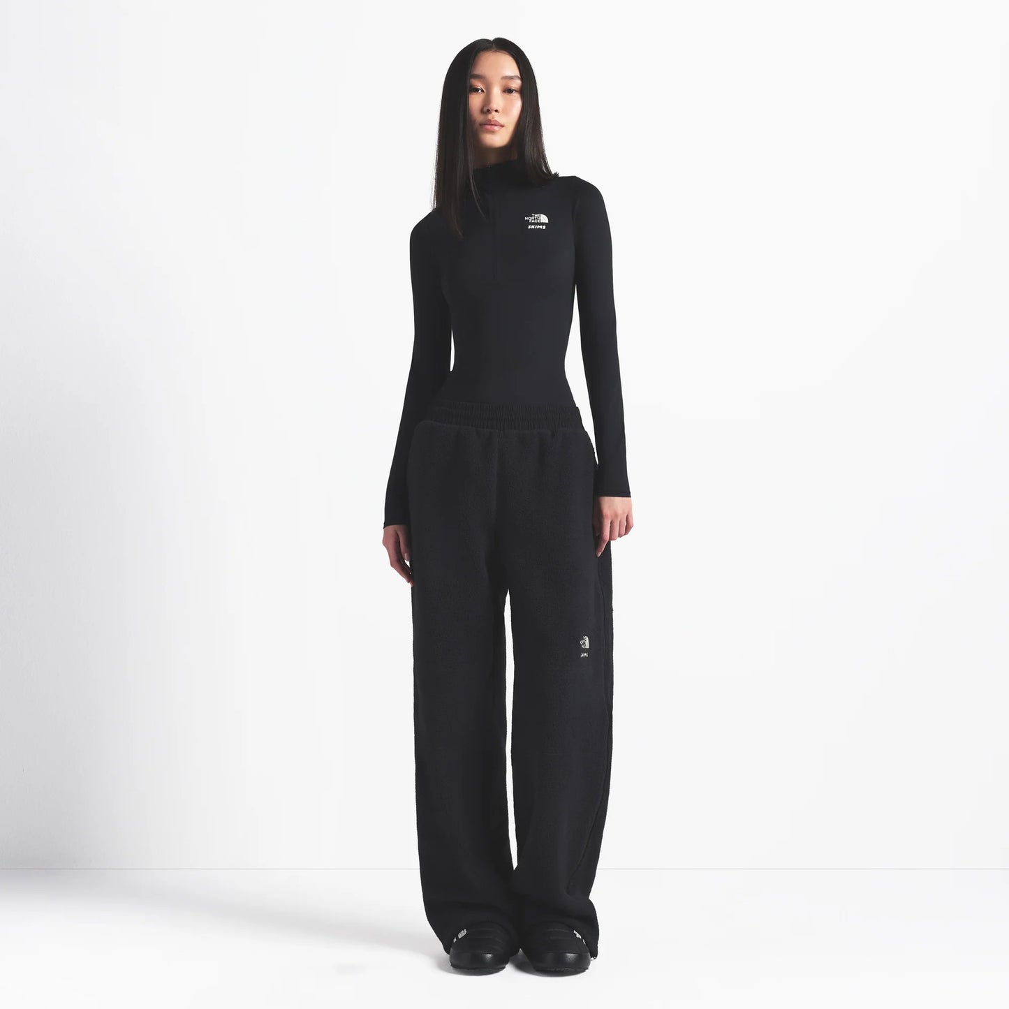 THE NORTH FACE X SKIMS 1995 DENALI FLEECE STRAIGHT LEG PANT | ONYX