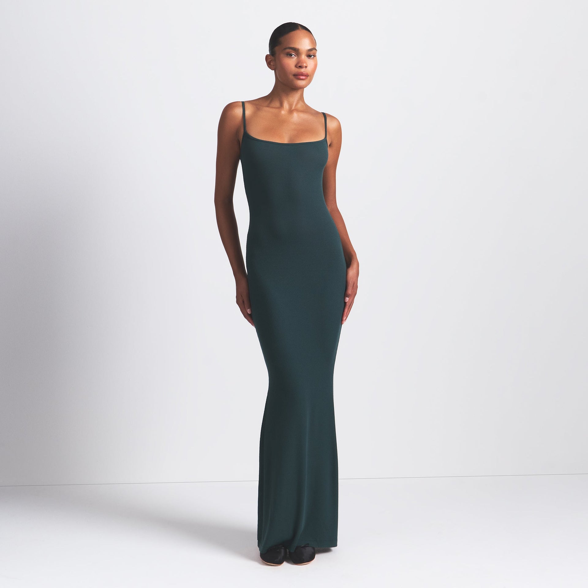 SOFT LOUNGE LONG SLIP DRESS | CYPRESS