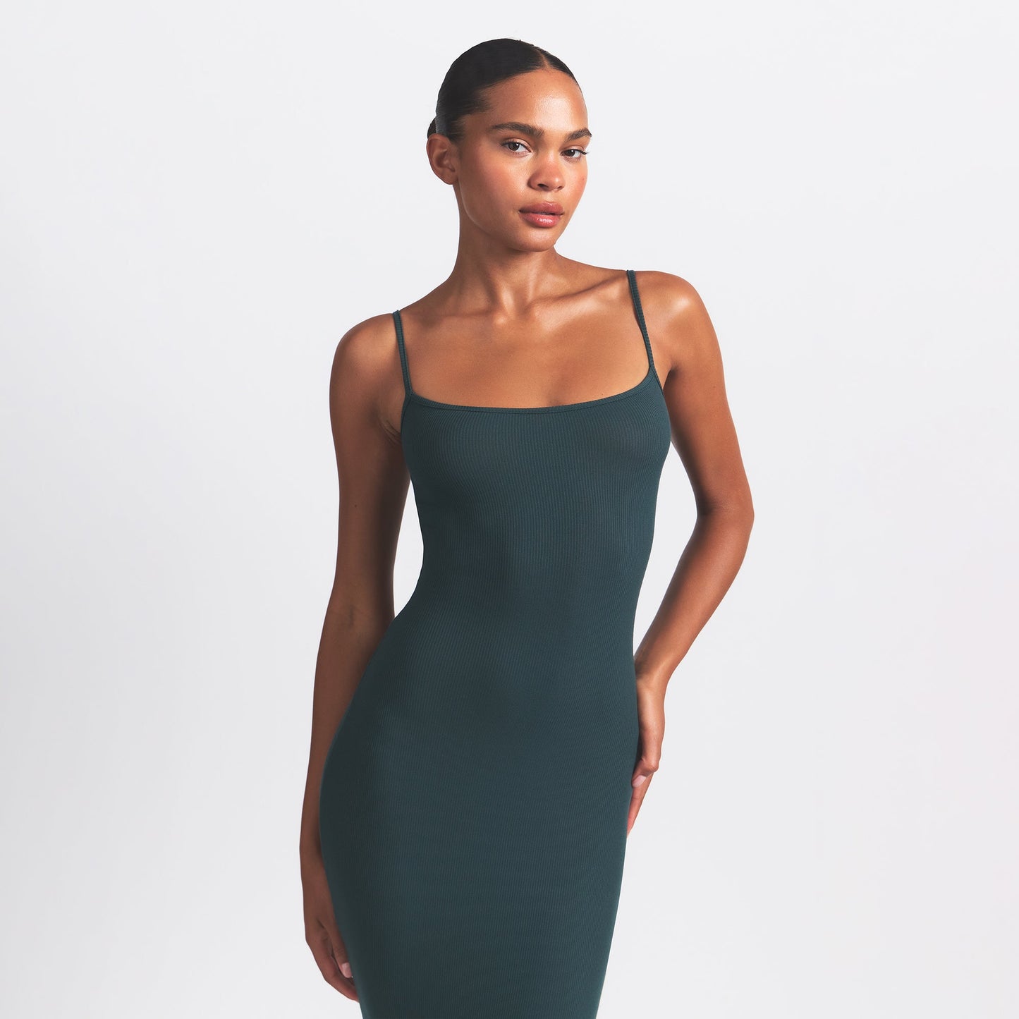 SOFT LOUNGE LONG SLIP DRESS | CYPRESS