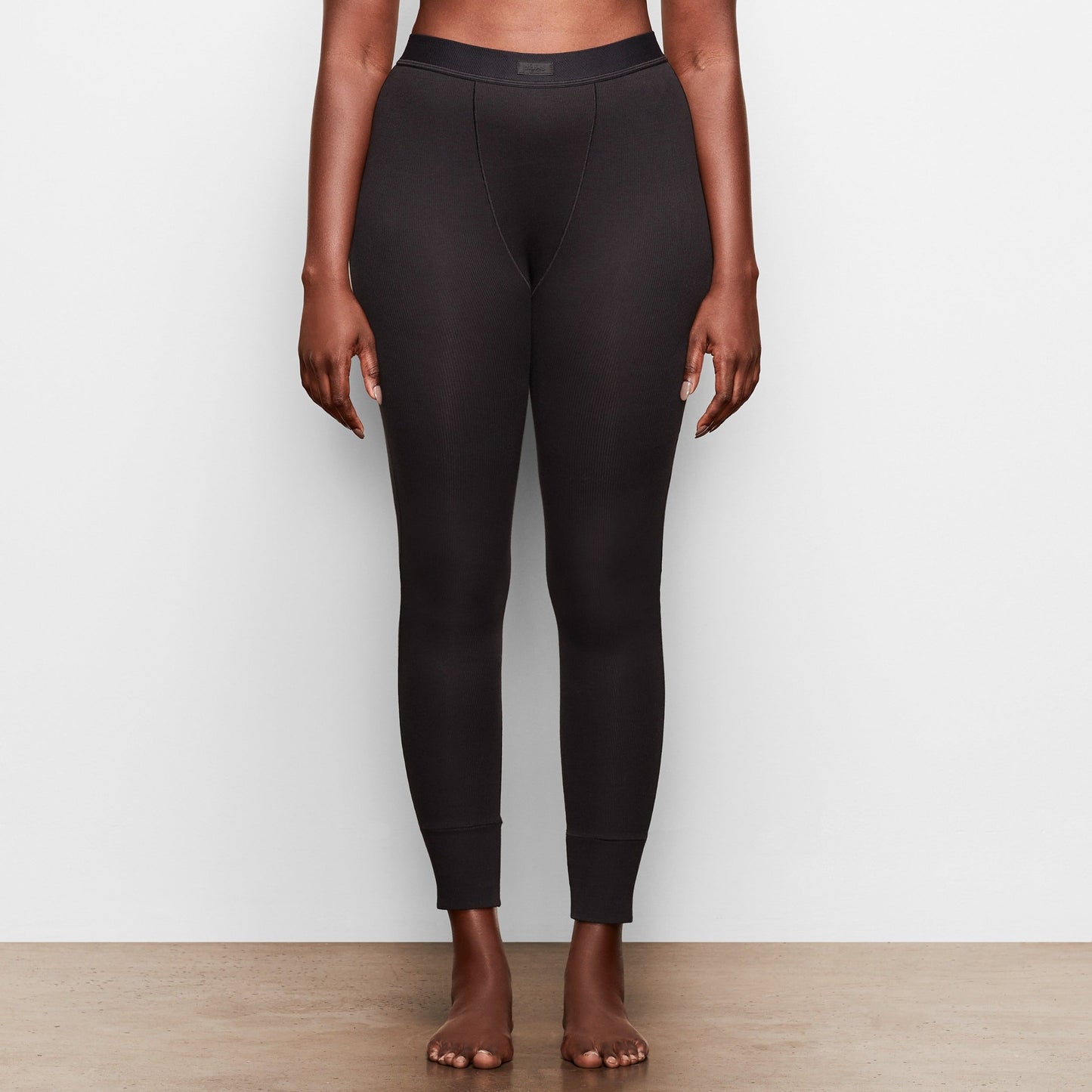 COTTON RIB LEGGING | SOOT