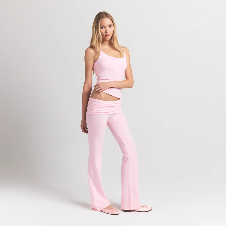 COTTON JERSEY FOLDOVER PANT | CHERRY BLOSSOM
