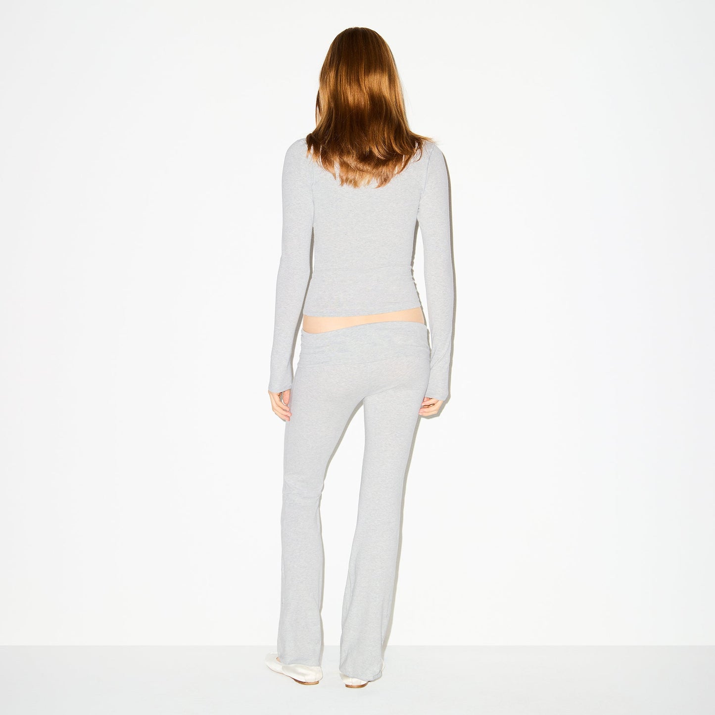 COTTON JERSEY FOLDOVER PANT | LIGHT HEATHER GREY