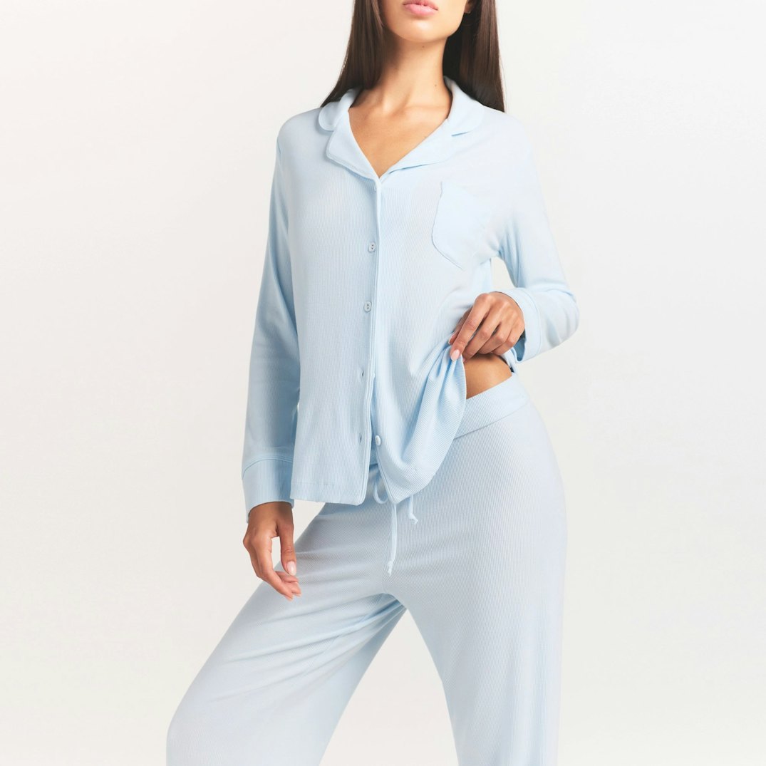 SOFT LOUNGE SLEEP SET | BABY BLUE