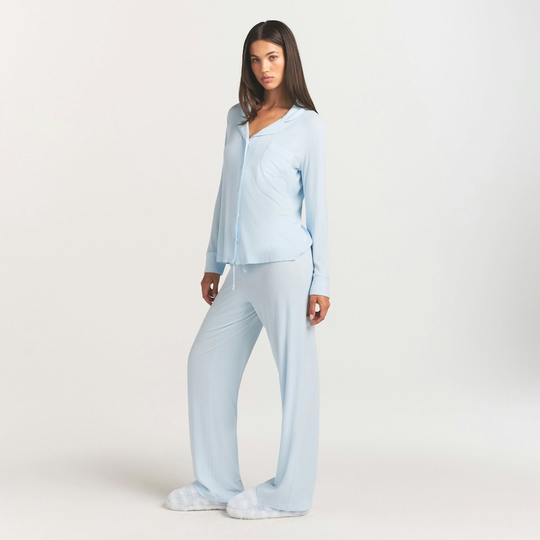 SOFT LOUNGE SLEEP SET | BABY BLUE