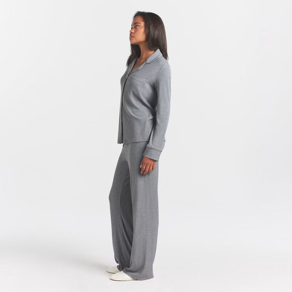 SOFT LOUNGE LONG SLEEP SET | HEATHER GREY
