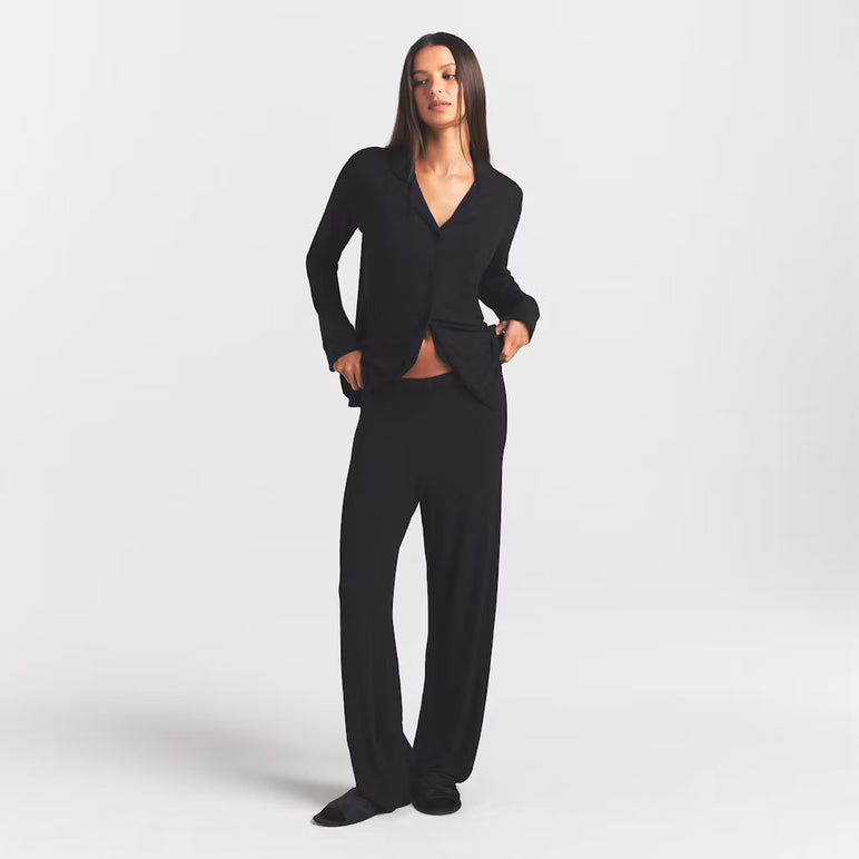 SOFT LOUNGE LONG SLEEP SET | ONYX